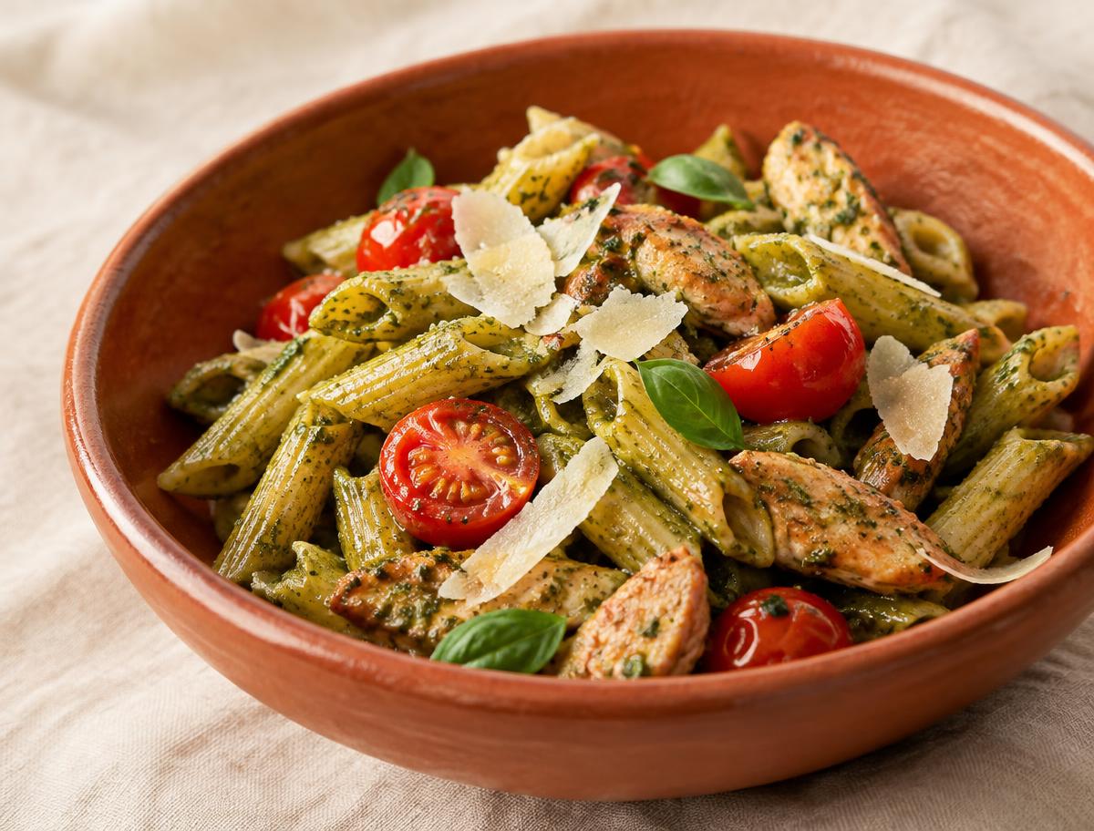 Pasta bowl poulet pesto